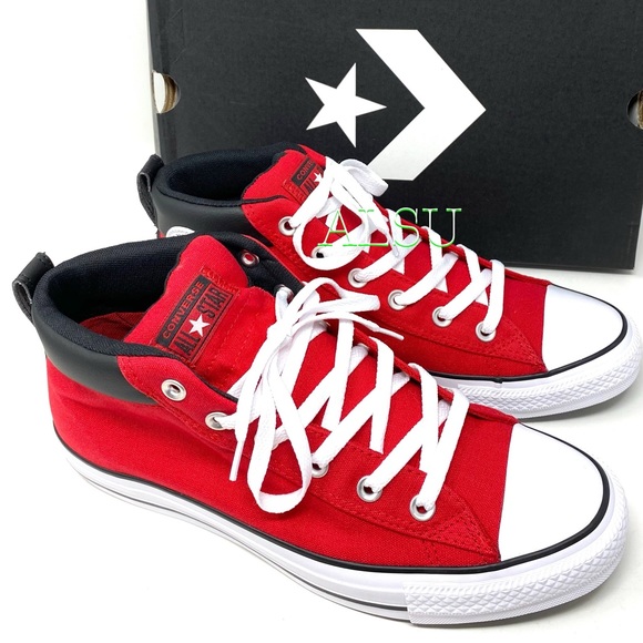 Converse Ctas Street Mid Canvas Enamel Red Men’s - Picture 7 of 10